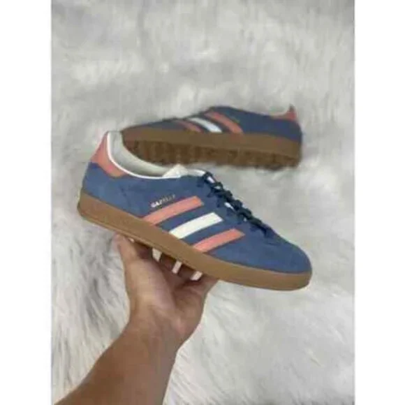 Adidas Gazelle Indoor Low Mens Sportswear Shoes Gray IG1640 NEW Multi Sz - Picture 1 of 7